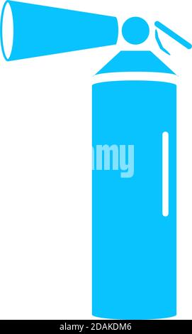 Symbol für Feuerlöscher flach. Blaues Piktogramm auf weißem Hintergrund. Symbol für Vektorgrafik Stock Vektor