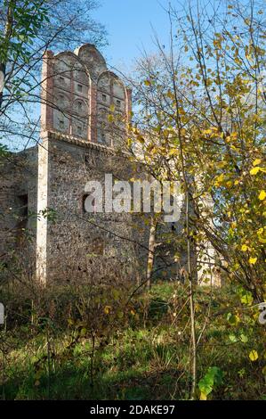 Burg Drzewica, Kreis Opoczno, Woiwodschaft Łódź, in Mittelpolen Stockfoto