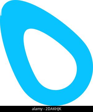 Früchte Avocado Icon flach. Blaues Piktogramm auf weißem Hintergrund. Symbol für Vektorgrafik Stock Vektor