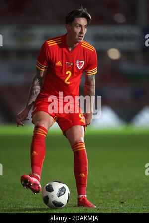 Wales Cameron Coxe während des UEFA Euro 2021 U-21 Qualifying Group 9 Spiel auf dem Racecourse Ground, Wrexham. Stockfoto