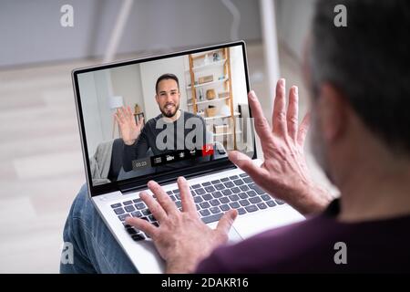 Videokonferenz Online-Anruf Oder Virtual Meeting Stockfoto