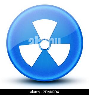 Strahlung Augapfel glänzend blau rund Knopf abstrakte Abbildung Stockfoto