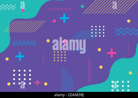 Formen Textur memphis 80er Jahre Stil abstrakten Vektor Illustration Stock Vektor