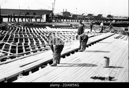 Port Hueneme, Kalifornische Schiffsgeschichte Stockfoto