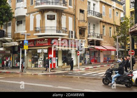 Blick Auf Die Straße Tel Aviv Stockfoto