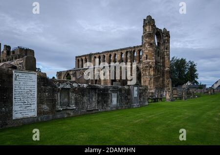 Ruinen der Elgin Cathedral, Moray, Schottland, Vereinigtes Königreich Stockfoto