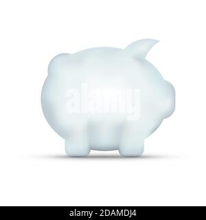 Sparschwein realistisch. Vektorgrafik Stock Vektor