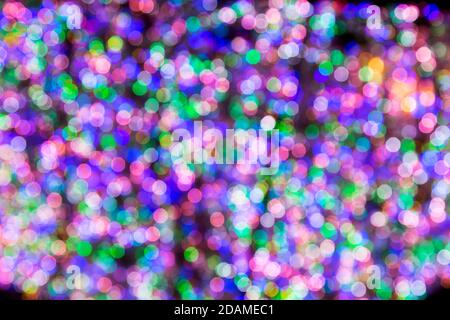 Unschärferes, farbenfrohes Bokeh-Hintergrundlicht Stockfoto