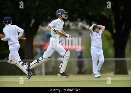 November 2020, 14. Benalla Bushrangers Cricket Club Under 16s / Mulwala Cricket Club Stockfoto