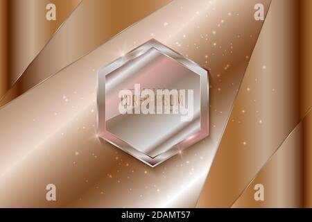 Luxus-Label glänzend background.Paper Art style.for Luxus-Banner, Dekoration, Feier, Holiday.Vector Illustration.EPS10 Stock Vektor