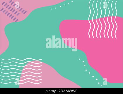 Handgezeichnete Illustration oder Zeichnung eines abstrakten organischen Minimals Hintergrund oder Textur Stock Vektor