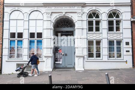 17. September 2020, Schleswig-Holstein, Lübeck: Blick auf das Buddenbrookhaus, derzeit wegen Renovierungsarbeiten geschlossen. Foto: Daniel Bockwoldt/dpa Stockfoto
