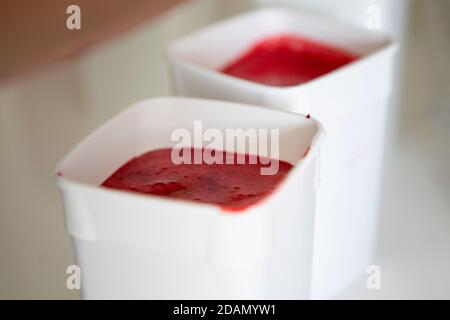 Kirsche, Cerries, Herstellung von charry Marmelade Stockfoto