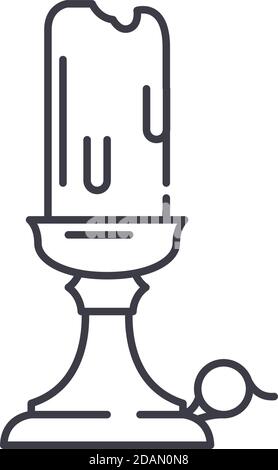 Candlestick Concept Icon, lineare isolierte Illustration, dünner Linienvektor, Webdesign Zeichen, Umriss Concept Symbol mit editierbarer Kontur auf weiß Stock Vektor