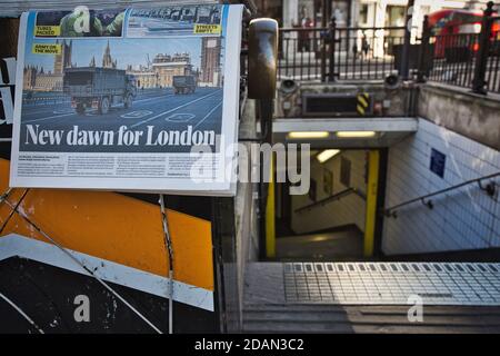 GROSSBRITANNIEN / England / London / eine unwirkliche Stadtsperre in London 24.3.2020/ Bahnhof Oxford Circus. Stockfoto