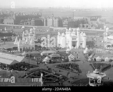 Blick vom Flip Flap auf die Weiße Stadt Franco Britische Ausstellung im Jahr 1908 Stockfoto