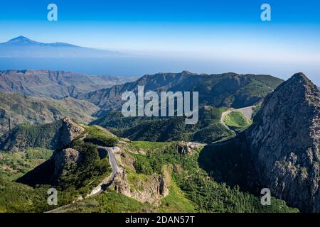 Panoramablick über Gomera auf Teneriffa Stockfoto