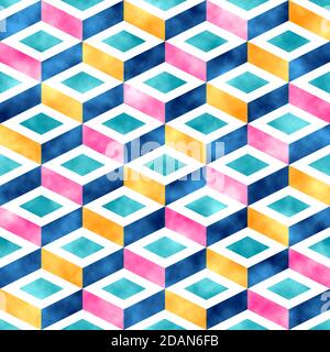 Geometrisches abstraktes Nahtmuster. Modernes Nahtmuster. Trendige abstrakte Textur. Stockfoto