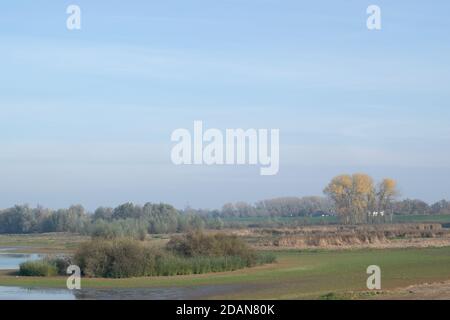 Blick auf die oude Waal in Gelderland, Holland Stockfoto