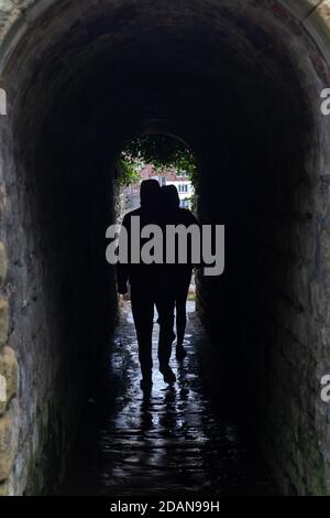 Screaming Tunnel (Dracula's Tunnel) Whitby, North Yorkshire, Großbritannien Stockfoto