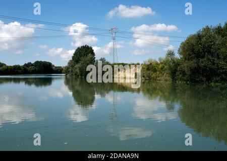 gita sul Tevere tra Roma e Ostia Stockfoto