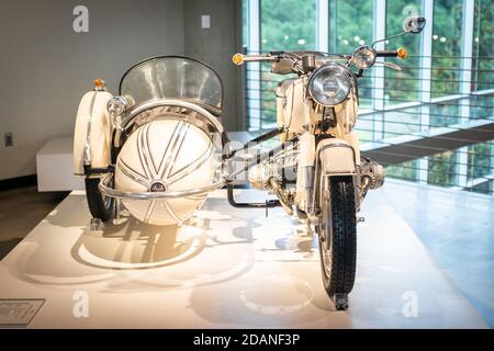 Teil Motorrad und Seitenwagen im Motorsportmuseum Barber Stockfoto