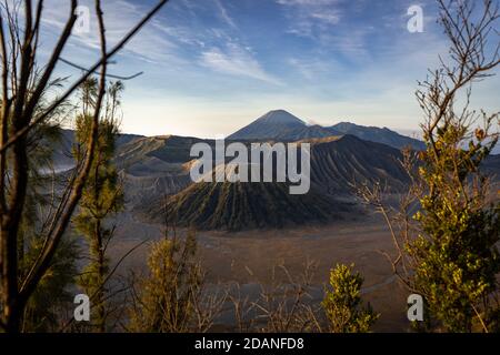 Blick auf den Bromo in indonesien Stockfoto