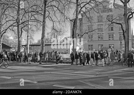 Zürich: Corona Virus Shopping auf dem Flommarkt Kanzleizentrum Stockfoto