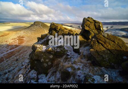 Crook Hill im Winter Stockfoto