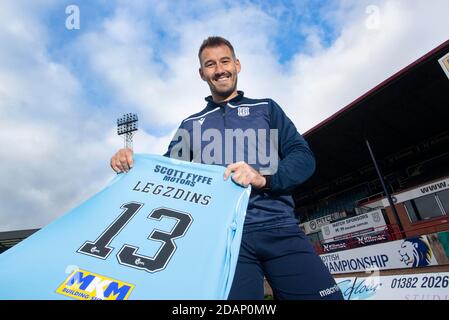 13. November 2020, Dundee, Schottland: Dundee FC neuer Torhüter Adam Legzdins, signiert vom englischen Premiership Club Burnley, ist im Kilmac Stadium, Dundee abgebildet Stockfoto