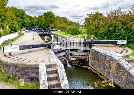 Stockers Lock, Colne Valley, Großbritannien Stockfoto