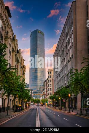 Iberdrola Turm (Torre Iberdrola, Iberdrola Torrea), Bilbao, Vizcaya, Baskenland, Spanien Stockfoto