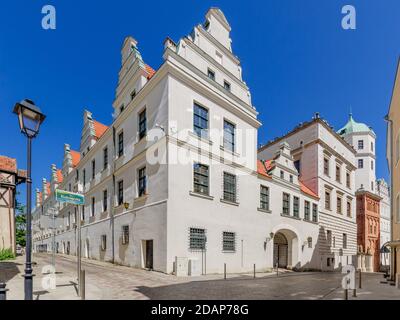 STETTIN, PROVINZ VORPOMMERN, POLEN. Pommersche Herzöge Schloss, westliche Ecke. Stockfoto