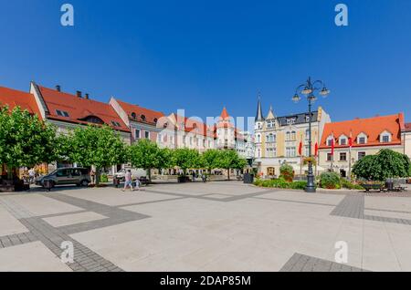 PSZCZYNA, SCHLESISCHE PROVINZ, POLEN: ger.: Pless, The Marketplace Stockfoto