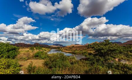 Anja Nationalpark terrassenförmige Anbauflächen Landschaft an einem sonnigen Tag Stockfoto