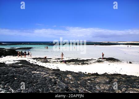 'Playa Los Charcos II' in der Nähe von El Cotillo auf Fuerteventura, Spanien Stockfoto
