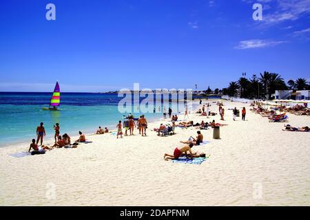 'Playa de Corralejo Viejo' im Corralejo auf Fuerteventura, Spanien Stockfoto