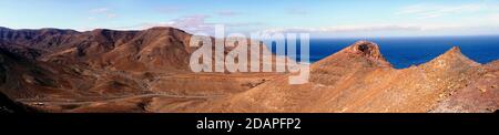 Die Landschaft in der Nähe von Entallada Leuchtturm in Fuerteventura, Spanien Stockfoto