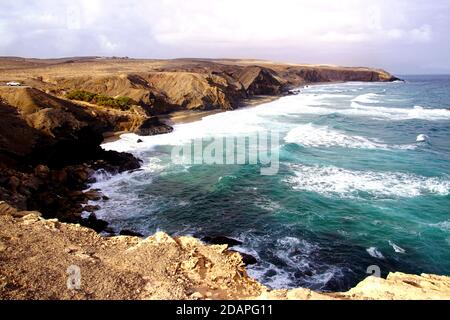 Die Küste von La Pared in Fuerteventura, Spanien Stockfoto