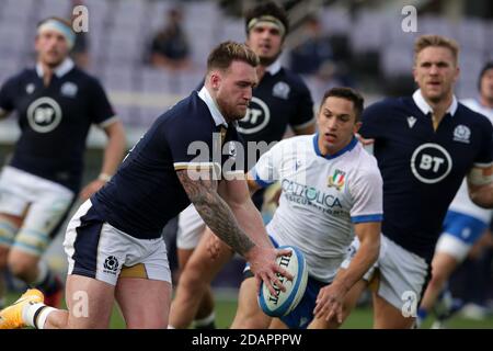 Florenz, Italien. November 2020. Schottland schlägt Italien in Florenz um 28-17 für die erste Runde des neuen Turniers namens Autumn Nations Cup. (Foto von Giuseppe Fama/Pacific Press) Quelle: Pacific Press Media Production Corp./Alamy Live News Stockfoto