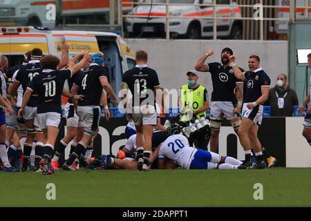 Florenz, Italien. November 2020. Schottland schlägt Italien in Florenz um 28-17 für die erste Runde des neuen Turniers namens Autumn Nations Cup. (Foto von Giuseppe Fama/Pacific Press) Quelle: Pacific Press Media Production Corp./Alamy Live News Stockfoto