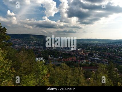 Aussichtspunkt in jena im Sommer im Herbst von landgrafen Stockfoto