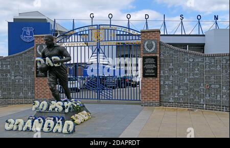 Goodison Park, Everton Football Club, Walton, Liverpool, Merseyside, England, Großbritannien, L4 4LE Stockfoto