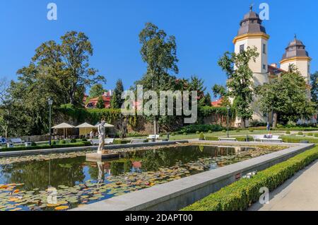 Schloss Ksiaz (Ger.: Fürstenstein). Niederschlesien Provinz, Polen. Stockfoto