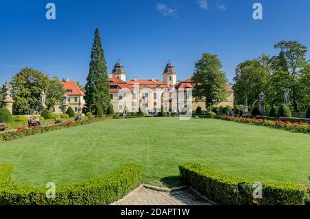 Schloss Ksiaz (Ger.: Fürstenstein). Niederschlesien Provinz, Polen. Stockfoto