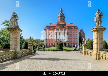 Schloss Ksiaz (Ger.: Fürstenstein). Niederschlesien Provinz, Polen. Stockfoto