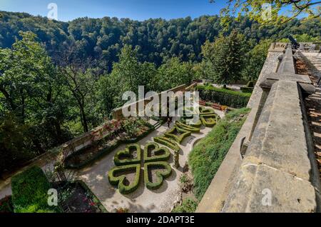 Schloss Ksiaz (Ger.: Fürstenstein). Niederschlesien Provinz, Polen. Stockfoto