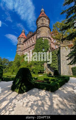 Schloss Ksiaz (Ger.: Fürstenstein). Niederschlesien Provinz, Polen. Stockfoto