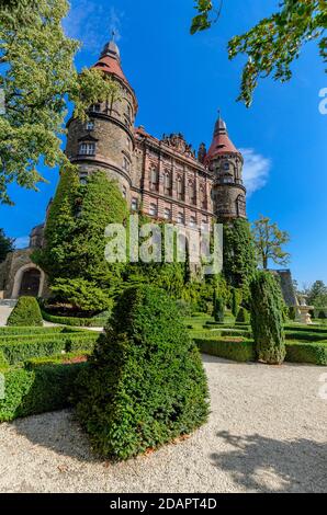 Schloss Ksiaz (Ger.: Fürstenstein). Niederschlesien Provinz, Polen. Stockfoto