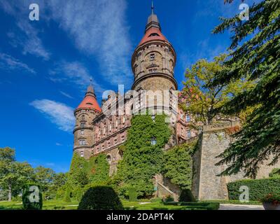 Schloss Ksiaz (Ger.: Fürstenstein). Niederschlesien Provinz, Polen. Stockfoto